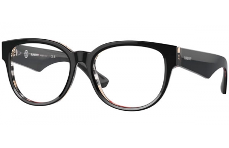 Lunettes de vue - Burberry - BE2410 - 4121 BLACK ON VINTAGE CHECKS