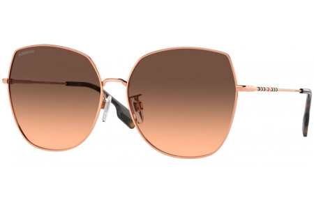 Gafas de Sol - Burberry - BE3136D - 1337G9  ROSE GOLD // BROWN GRADIENT VIOLET