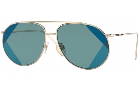 Gafas de Sol - Burberry - BE3138 ALICE - 110980  LIGHT GOLD // BLUE UV PRINTING