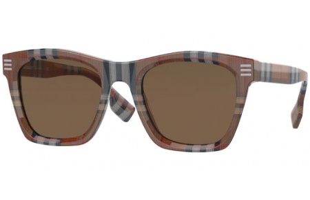 Gafas de Sol - Burberry - BE4348 COOPER - 396673 BROWN CHECK // DARK BROWN