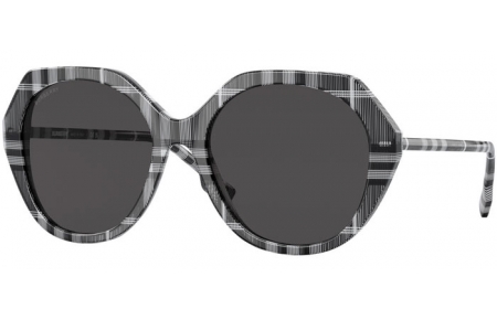 Gafas de Sol - Burberry - BE4375 VANESSA - 400487  BLACK AND WHITE CHECKERED // DARK GREY