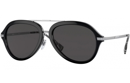 Sunglasses - Burberry - BE4377 JUDE - 300187  BLACK // DARK GREY