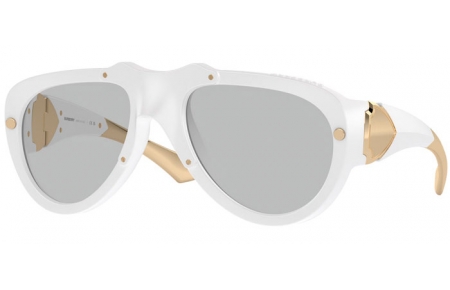 Gafas de Sol - Burberry - BE4433U - 414187  WHITE RUBBER // LIGHT GREY