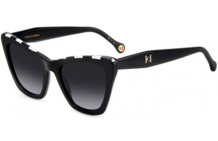 Gafas de Sol - Carolina Herrera - HER 0129/S - 80S (9O) BLACK WHITE // DARK GREY GRADIENT