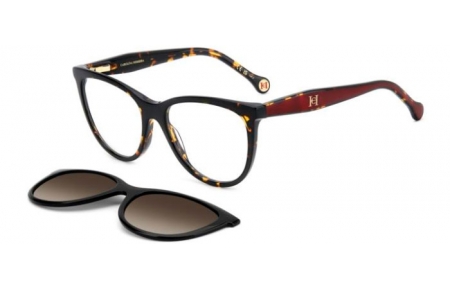 Gafas de Sol - Carolina Herrera - HER 0259/CS - 086 (LA) HAVANA // CLEAR + CLIP ON BROWN GRADIENT POLARIZED