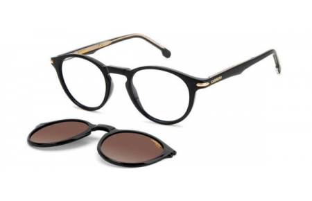 Monturas - Carrera - CA 297/CS - 807 (LA) BLACK // CLEAR + CLIP ON BROWN GRADIENT POLARIZED