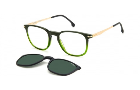 Monturas - Carrera - CA 332/CS - 4C3 (UC) OLIVE // CLEAR + CLIP ON GREEN POLARIZED