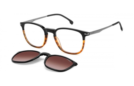 Monturas - Carrera - CA 332/CS - WR7 (LA) BLACK HAVANA // CLEAR + CLIP ON BROWN GRADIENT POLARIZED