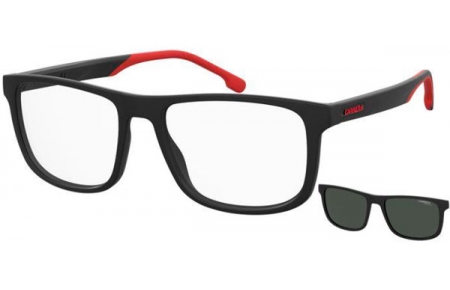 Frames - Carrera - CA 8057/CS - 003 (M9) MATTE BLACK // CLEAR + CLIP ON GREY POLARIZED