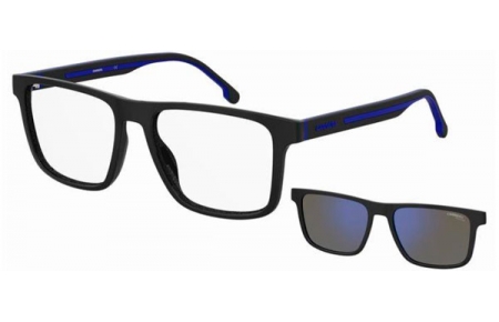 Lunettes de vue - Carrera - CA8061/CS - D51 (5X) BLACK BLUE // CLEAR + CLIP ON GREY BLUE MIRROR POLARIZED