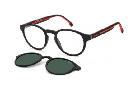 Monturas - Carrera - CA 8066/CS - OIT (UC) BLACK RED // CLEAR + CLIP ON GREEN POLARIZED