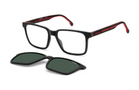 Gafas de Sol - Carrera - CA 8069/CS - BLX (UC) MATTE BLACK RED // CLEAR + CLIP ON GREEN POLARIZED