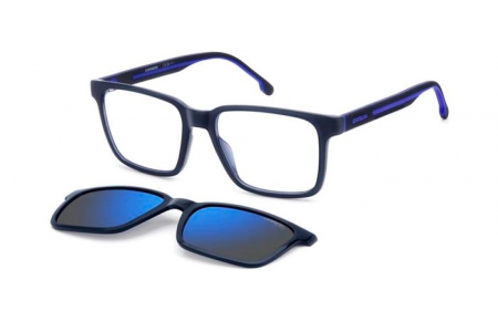 Gafas de Sol - Carrera - CA 8069/CS - FLL (5X) MATTE BLUE // CLEAR + CLIP ON BLUE MIRROR POLARIZED