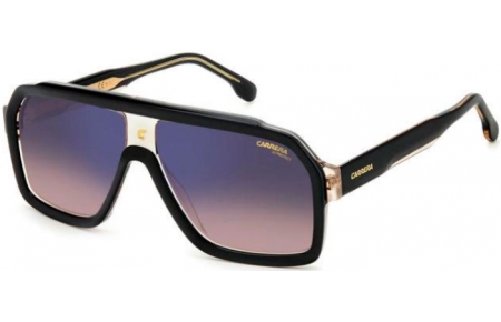 Gafas de Sol - Carrera - CARRERA 1053/S - 0WM (A8) BLACK BEIGE // BROWN GRADIENT BLUE MIRROR