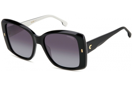 Gafas de Sol - Carrera - CARRERA 3030/S - 80S (WJ) BLACK WHITE // GREY GRADIENT POLARIZED