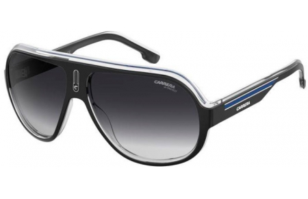 Gafas de Sol - Carrera - SPEEDWAY/N - T5C (9O) BLACK CRYSTAL BLACK WHITE BLUE // DARK GREY GRADIENT