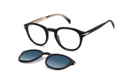 Monturas - David Beckham Eyewear - DB 1080/CS - 2M2 (Z7) BLACK GOLD // + CLIP ON BLUE GRADIENT POLARIZED