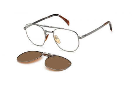 Frames - David Beckham Eyewear - DB 1082/G/CS - KJ1 (HE) DARK RUTHENIUM // + CLIP ON COPPER POLARIZED