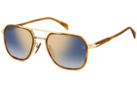 Gafas de Sol - David Beckham Eyewear - DB 1161/S - LVL (1V) BROWN HAVANA GOLD // BLUE GRADIENT GOLD MIRROR