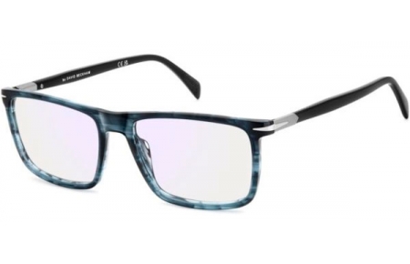 Monturas - David Beckham Eyewear - DB 1181 - YA7 (2Y) STRIPED BLUE // LIGHT BLUE MIRROR