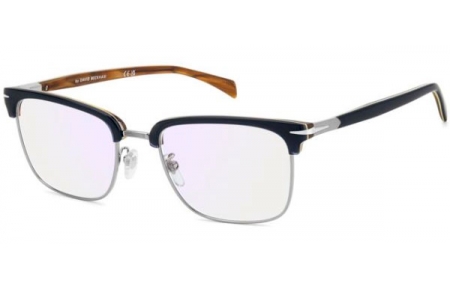 Lunettes de vue - David Beckham Eyewear - DB 1183 - QEU (2Y) BLUE HORN RUTHENIUM // LIGHT BLUE MIRROR