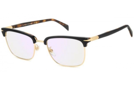 Monturas - David Beckham Eyewear - DB 1183 - XWY (2Y) BLACK HAVANA GOLD // LIGHT BLUE MIRROR