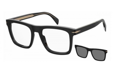 Frames - David Beckham Eyewear - DB 7000/CS - 807 (M9) BLACK // + CLIP ON GREY POLARIZED