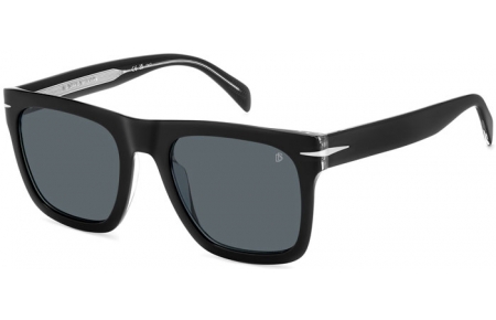 Gafas de Sol - David Beckham Eyewear - DB 7000/S FLAT - 7C5 (IR) BLACK CRYSTAL // GREY BLUE