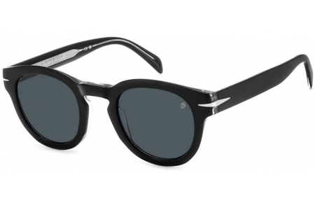 Gafas de Sol - David Beckham Eyewear - DB 7041/S FLAT - 7C5 (IR) BLACK CRYSTAL // GREY BLUE