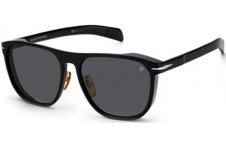 Sunglasses - David Beckham Eyewear - DB 7064/F/S - 807 (M9) BLACK // GREY POLARIZED