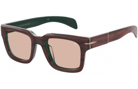 Gafas de Sol - David Beckham Eyewear - DB 7100/S/LE - 8OF (3O) BROWN STRIPED GREEN // NUDE PHOTOCROMATIC