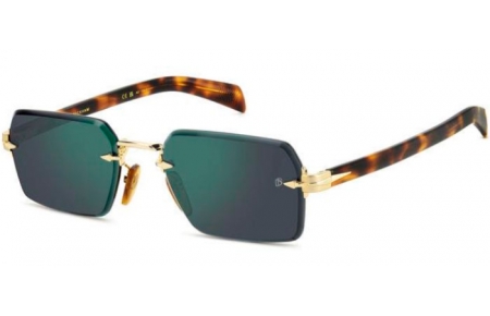 Gafas de Sol - David Beckham Eyewear - DB 7109/S - 06J (MT) GOLD HAVANA // GREEN MIRROR