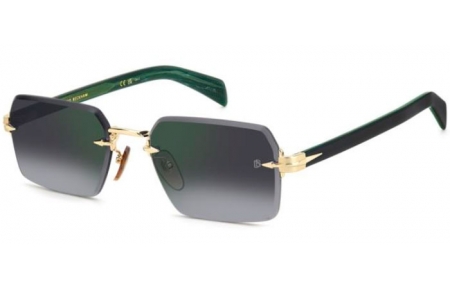 Gafas de Sol - David Beckham Eyewear - DB 7109/S - PEF (NU) GOLD // GREY GRADIENT GREEN MIRROR