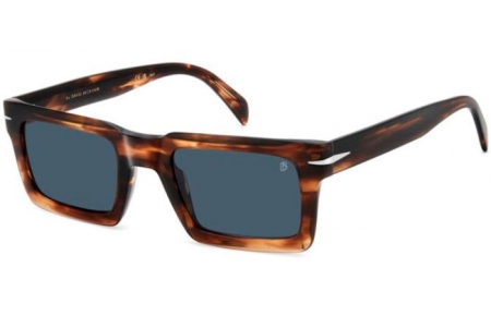 Gafas de Sol - David Beckham Eyewear - DB 7126/S - EX4 (KU) BROWN HORN // BLUE