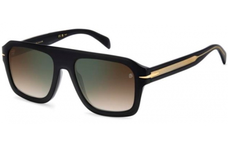 Gafas de Sol - David Beckham Eyewear - DB 7127/S - 2M2 (QY) BLACK GOLD // BROWN GRADIENT GREEN MIRROR