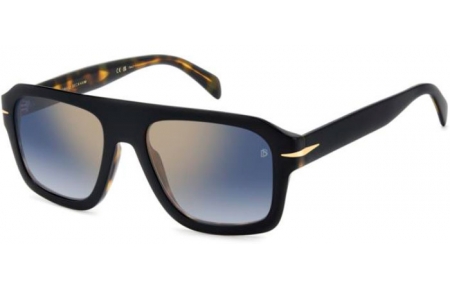 Gafas de Sol - David Beckham Eyewear - DB 7127/S - WR7 (1V) BLACK HAVANA // BLUE GRADIENT GOLD MIRROR