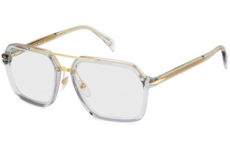 Monturas - David Beckham Eyewear - DB 7128 - FT3 (2Y) GREY GOLD // LIGHT BLUE MIRROR