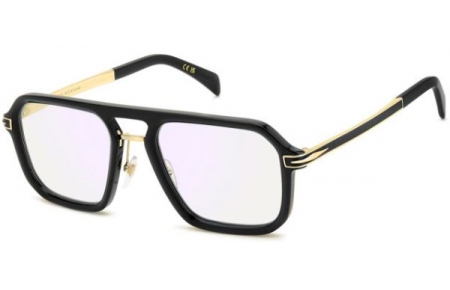 Monturas - David Beckham Eyewear - DB 7142 - 2M2 (2Y) BLACK GOLD // LIGHT BLUE MIRROR