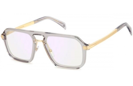 Monturas - David Beckham Eyewear - DB 7142 - FT3 (2Y) GREY GOLD // LIGHT BLUE MIRROR