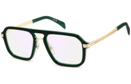 Monturas - David Beckham Eyewear - DB 7142 - GC1 (2Y) GREEN GOLD // LIGHT BLUE MIRROR