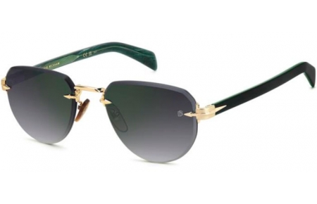 Gafas de Sol - David Beckham Eyewear - DB 7144/S - PEF (NU) GOLD // GREY GRADIENT GREEN MIRROR