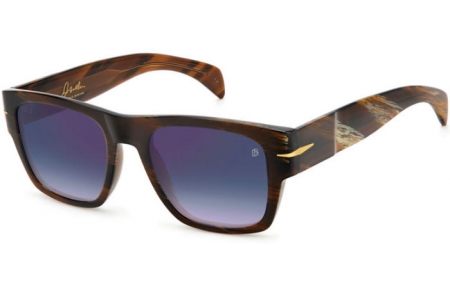 Gafas de Sol - David Beckham Eyewear - DB 7000/S/B LE  - EX4 (BT) BROWN HORN  // BLUE GRADIENT PINK MIRROR