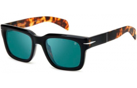 Gafas de Sol - David Beckham Eyewear - DB 7100/S - WR7 (MT) BLACK HAVANA // GREEN MIRROR