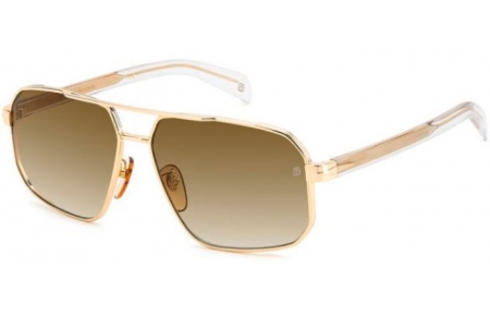 Gafas de Sol - David Beckham Eyewear - DB 7102/S - LOJ (HA) GOLD CRYSTAL // BROWN GRADIENT