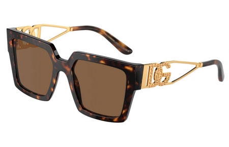 Gafas de Sol - Dolce & Gabbana - DG4446B - 502/73 HAVANA // DARK BROWN