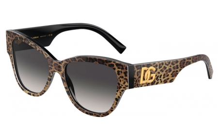 Gafas de Sol - Dolce & Gabbana - DG4449 - 31638G  BROWN LEOPARD ON BLACK // GREY GRADIENT