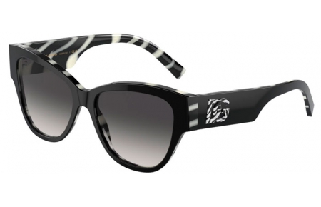 Gafas de Sol - Dolce & Gabbana - DG4449 - 3372/P BLACK ON ZEBRA PRINT // GREY GRADIENT