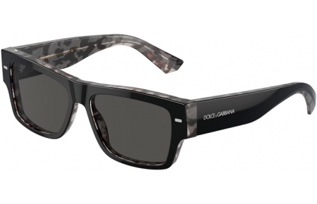 Gafas de Sol - Dolce & Gabbana - DG4451 - 340387  HAVANA BLACK ON GREY // DARK GREY