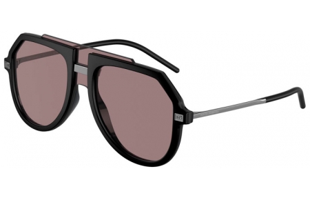 Gafas de Sol - Dolce & Gabbana - DG6195 - 25257N  MATTE BLACK // BROWN PURPLE