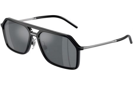 Gafas de Sol - Dolce & Gabbana - DG6196 - 501/6G BLACK // LIGHT GREY MIRROR BLACK